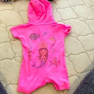 Butter 6-9 month terry cloth romper/cover up